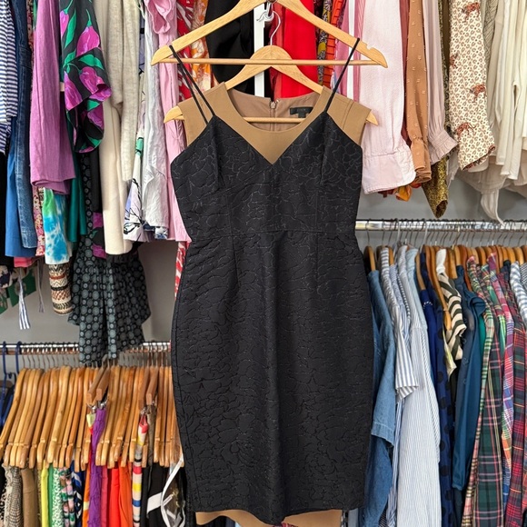 J. Crew Black Metallic Damask Cocktail Dress - Picture 1 of 7